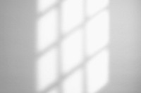 Aesthetic window light shadow on white minimal wall background