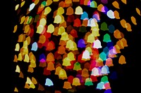 Colorful bell bokeh background psd