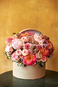 Flower  basket background, design space