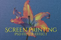 Screen printing PSD filter effect, easy-to-use