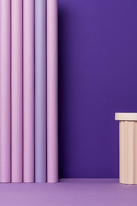 Purple product background mockup, pop color theme psd