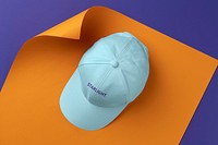 Baseball cap mockup, fashion headwear accessory psd