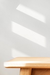 Wooden table with natural light