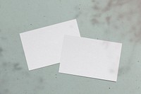 Blank white cards on a blue background