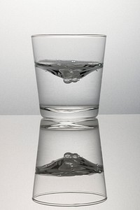 Glass of water macro shot