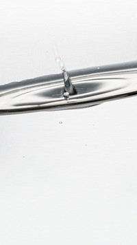 Macro shot of water in a glass