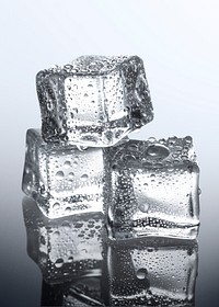 Ice cubes macro shot