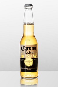 Corona Extra beer in a glass bottle. JANUARY 29, 2020 - BANGKOK, THAILAND