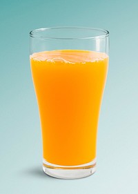 A glass of fresh organic orange juice mockup