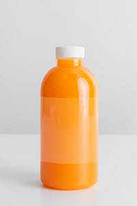 Fresh organic orange juice in bottle