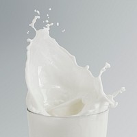 Milk splashing from a glass