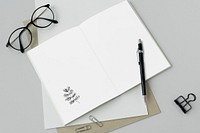 Blank plain white notebook mockup