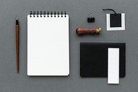 Set of stationery on workspace