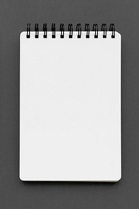 Blank plain white notebook