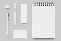 Set of stationery on workspace