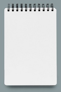 Blank plain white notebook mockup