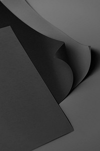 Curled black chart paper mockup