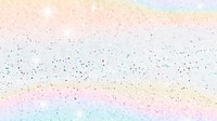 Aesthetic desktop wallpaper background, pastel glittery rainbow background