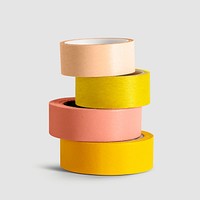 Stack of colorful tape mockup design resources