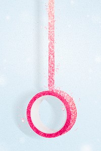 Glittery pink roll of tape design resource 
