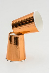 Shiny golden plsstic cups design resource 