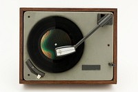 Vinyl player flatlay design resource 