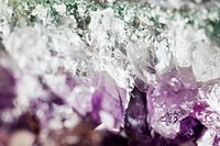 Amethyst crystal macro photography