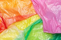 Colorful disposable plastic waste 