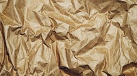 Crumpled brown paper with copy space 