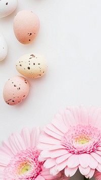 iPhone wallpaper, Easter mobile background with pink flowers