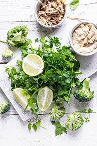 Prepared fresh parsley and lime 