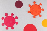 Coronavirus paper craft background