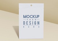 White rectangle label design resource mockup