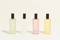Collection of colorful perfume packaging design resource