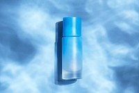 Half transparent blue beauty care packaging