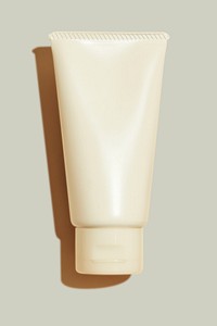 Beige beauty care tube mockup