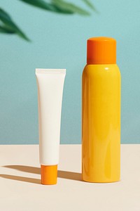 Sunscreen packaging product mockup design