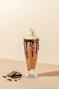 Chocolate milkshake studio shot