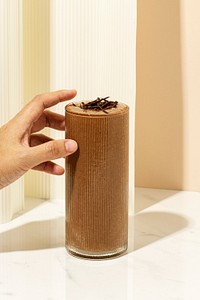 Shaved dark chocolate milkshake