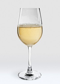 White wine in a glass mocku