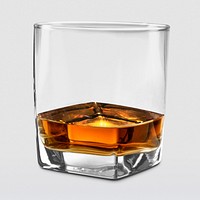 Scotch whiskey mockup on white background