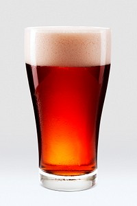 Beer pint product mockup on white background