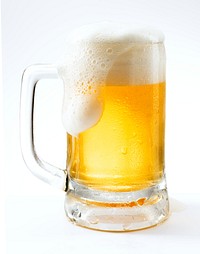 Draught beer png in a mug mockup