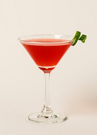 Classic Cosmopolitan with a lime peel