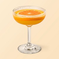 Fresh Orange Margarita cocktail on beige background mockup