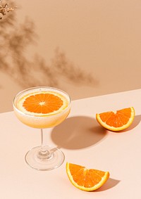 Fresh orange margarita cocktail