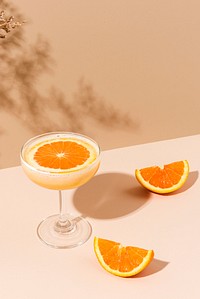 Fresh orange margarita cocktail