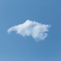 White cloud on a blue sky background
