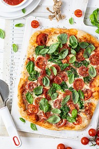 Fresh homemade pizza food recipe idea