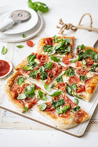 Fresh homemade pizza food recipe idea